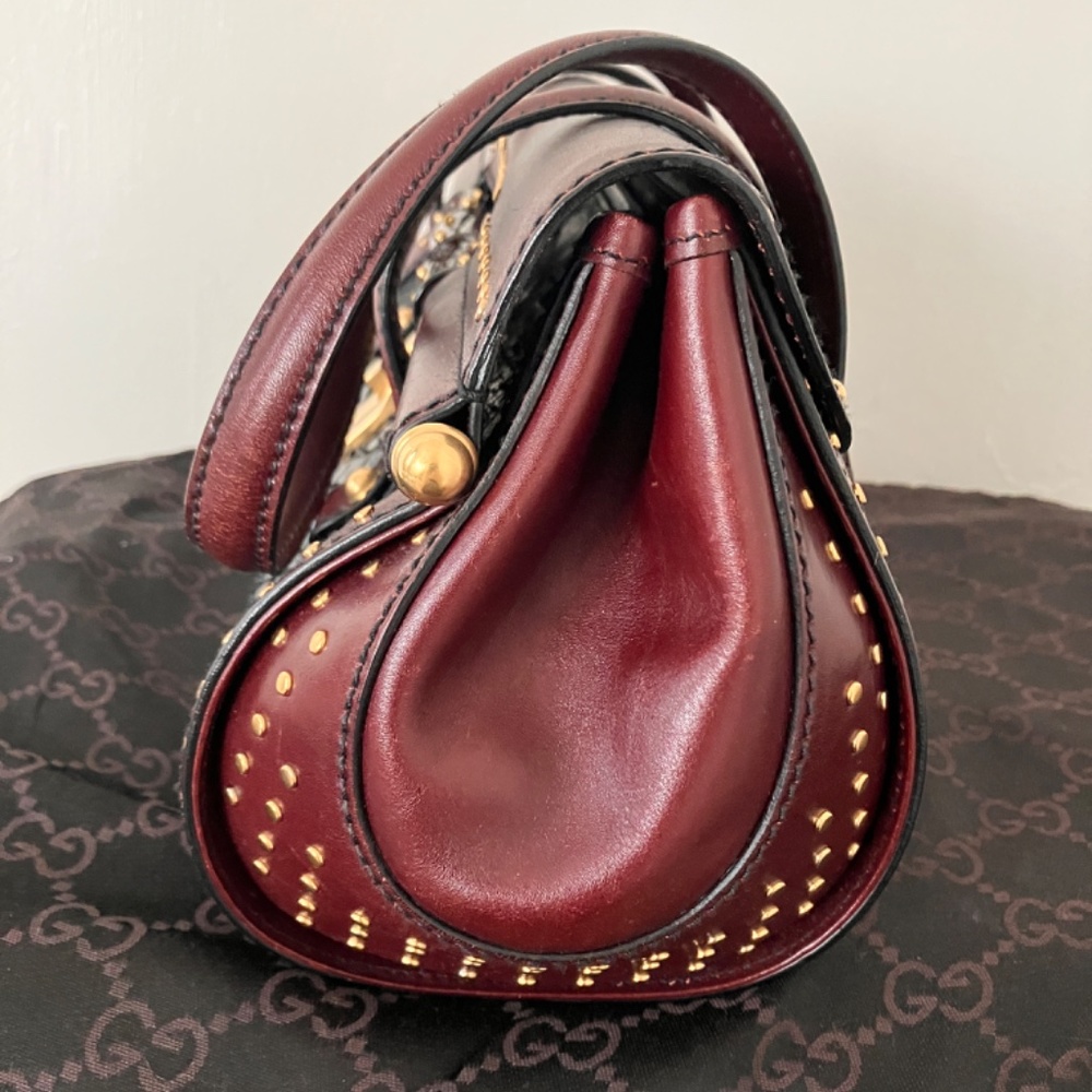 Vintage Gucci burgundy Python Bullet bag - Picture 5 of 11